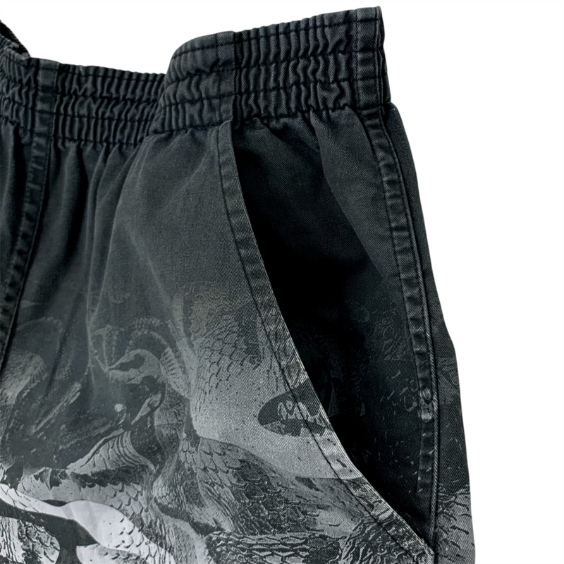 Marcelo Burlon ショートパンツ サイズM ヘビ柄 グラデーションブラック マルセロバーロン 【100059499008】