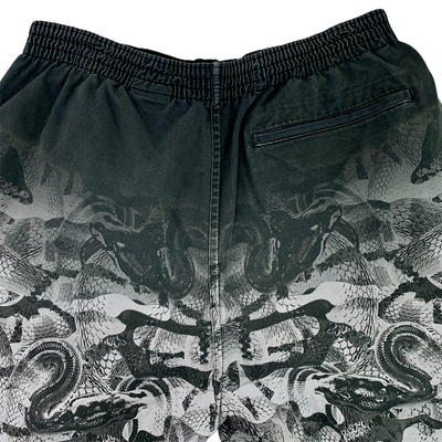 Marcelo Burlon ショートパンツ サイズM ヘビ柄 グラデーションブラック マルセロバーロン 【100059499008】