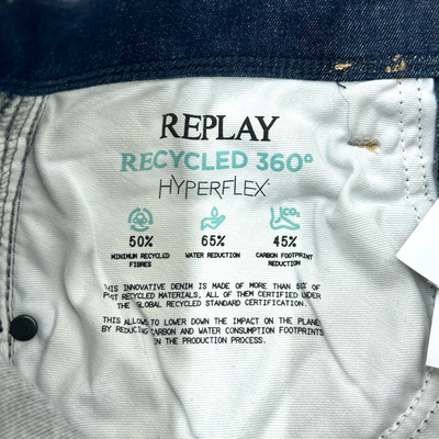 REPLAY ANBASS ハイパーフレックス デニムパンツ M914.000.661.Y70 サイズ28 ブルー リプレイ 【100059502007】