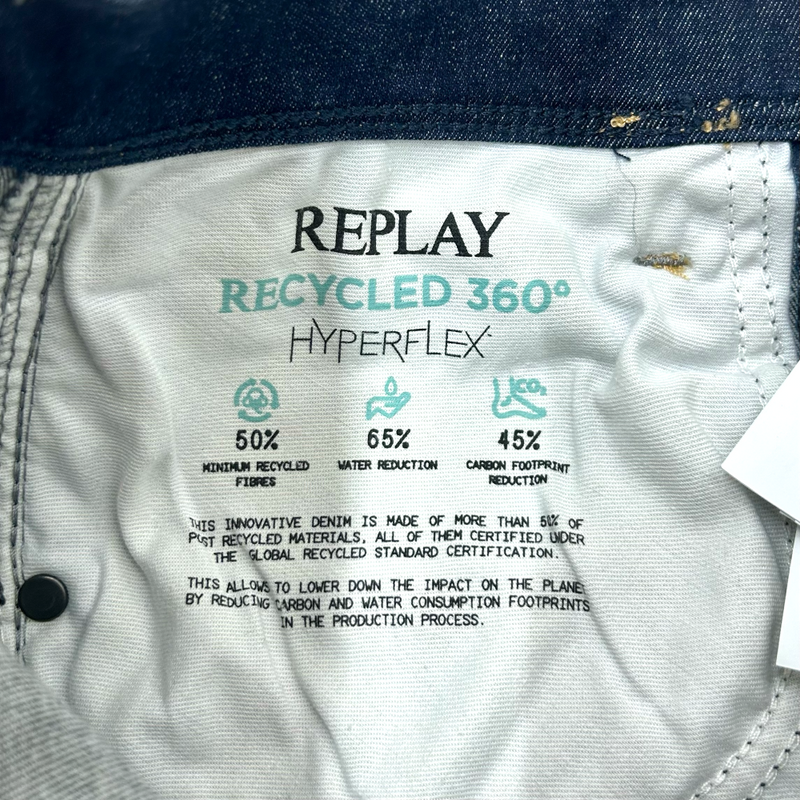 REPLAY ANBASS ハイパーフレックス デニムパンツ M914.000.661.Y70 サイズ28 ブルー リプレイ 【100059502007】