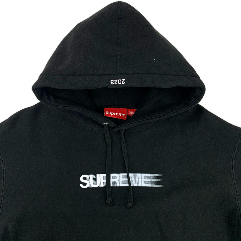 Supreme Motion Logo Hooded Sweatshirt(モーションロゴフーデッドスウェットシャツ) サイズS ブラック フーディ 23SS シュプリーム 【100059588007】