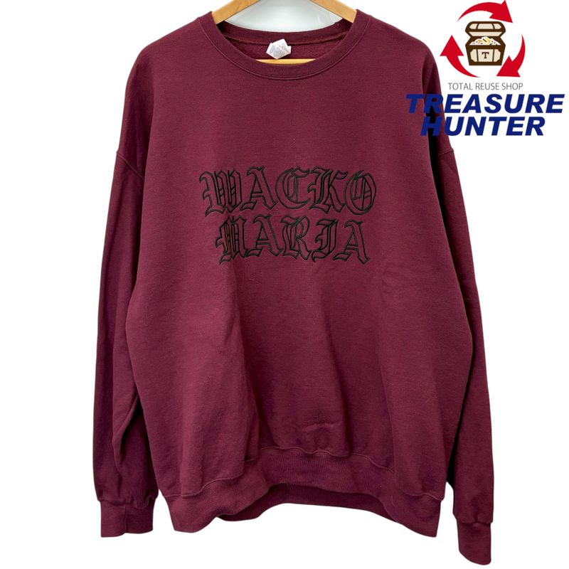 WACKO MARIA 裏起毛クルーネックスウェットシャツ TYPE-1 24SS-WMC-SS01 サイズXL ワインレッド ワコマリア 【100059635007】