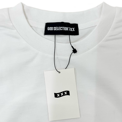 GOD SELECTION XXX × FRAGMENT コラボTシャツ GX-S23-FST-02 サイズL ホワイト 23SSモデル 半袖 ゴッドセレクション×フラグメント 【100059704002】