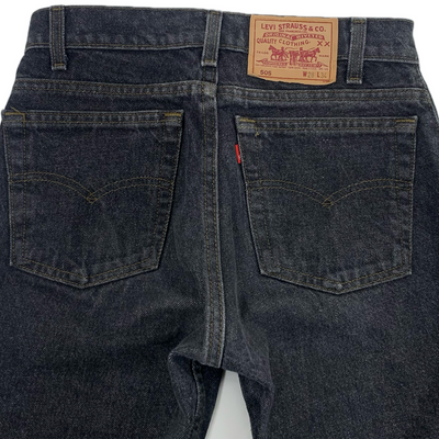 Levi's デニム 先染めブラック 505 サイズ28×34 USA・1998年製 リーバイス 【100059705006】