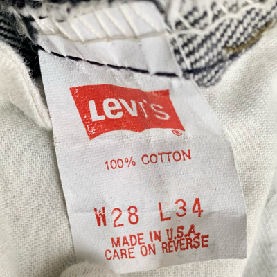 Levi's デニム 先染めブラック 505 サイズ28×34 USA・1998年製 リーバイス 【100059705006】