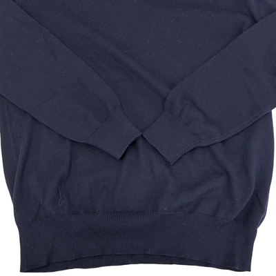 PRADA Vネックニット 長袖 DNA386 507 サイズ46(約Mサイズ相当) ネイビー プラダ 【100059720007】