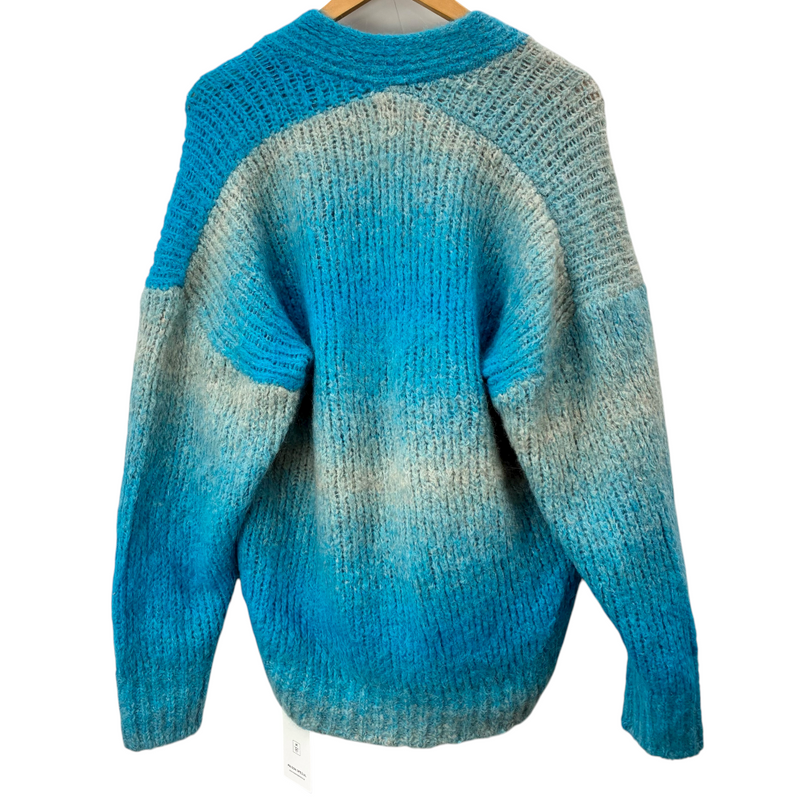 MAISON SPECIAL イタリアンアルパカ グラデーションニットカーディガン サイズF ブルー メゾンスペシャル 【100059845007】