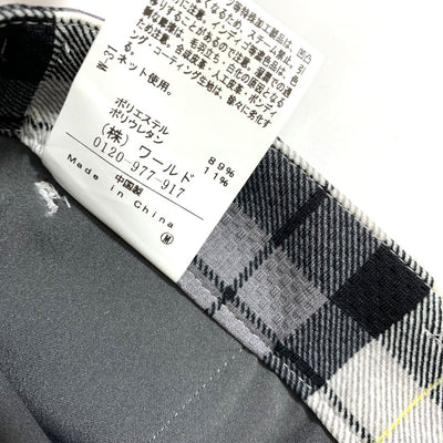 adabat(アダバット)　チェック柄パンツ　サイズ48（L）ホワイト×ブラック×イエロー　メンズ 未使用品 【100059955003】