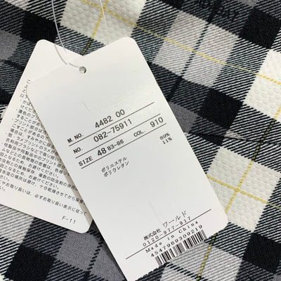 adabat(アダバット)　チェック柄パンツ　サイズ48（L）ホワイト×ブラック×イエロー　メンズ 未使用品 【100059955003】