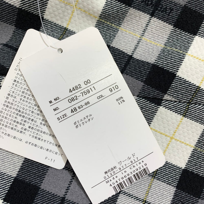 adabat(アダバット)　チェック柄パンツ　サイズ48（L）ホワイト×ブラック×イエロー　メンズ 未使用品 【100059955003】