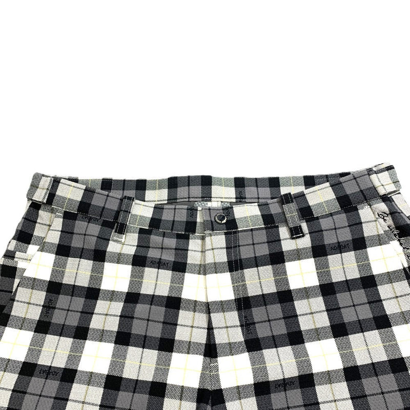 adabat(アダバット)　チェック柄パンツ　サイズ48（L）ホワイト×ブラック×イエロー　メンズ 未使用品 【100059955003】
