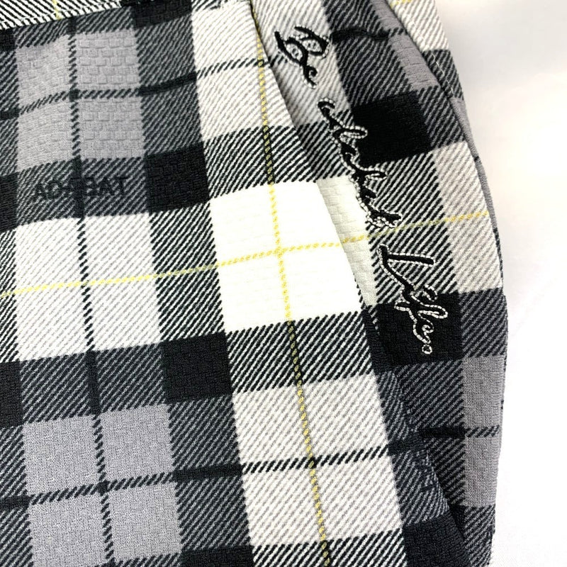 adabat(アダバット)　チェック柄パンツ　サイズ48（L）ホワイト×ブラック×イエロー　メンズ 未使用品 【100059955003】