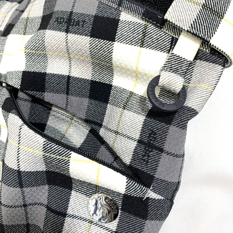 adabat(アダバット)　チェック柄パンツ　サイズ48（L）ホワイト×ブラック×イエロー　メンズ 未使用品 【100059955003】