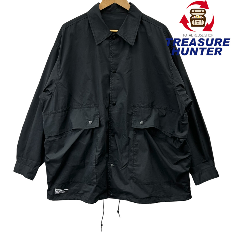 FreshService サイドポケットストレッチオーバーシャツ サイズF ブラック 22SS フレッシュサービス 【100060083007】
