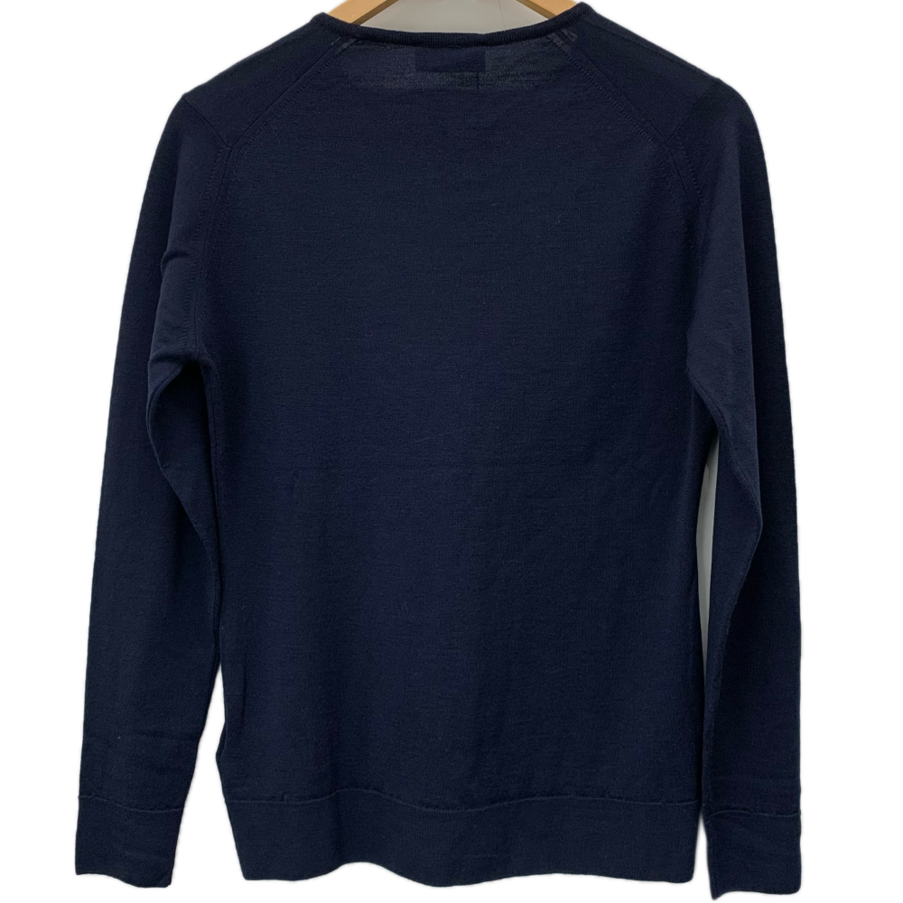 JOHN SMEDLEY ウール セーター サイズL CA45550 ミッドナイト ジョン
