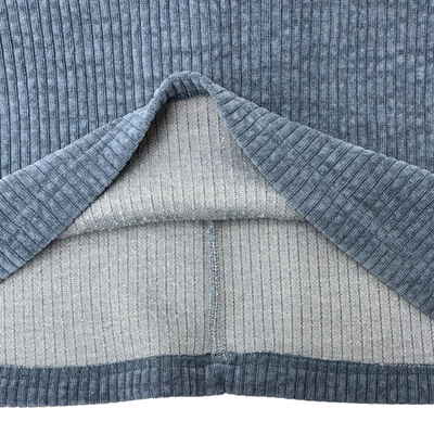 ayane モールニットコーデュロイペンシルスカート 873808 サイズ40(約Lサイズ相当) ブルー アヤン 【100060934007】