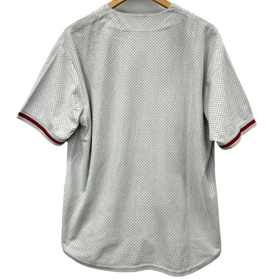 Supreme ウルトラスエード メッシュ ベースボールジャージ サイズS グレー×レッド 24SS シュプリーム 【100060959007】