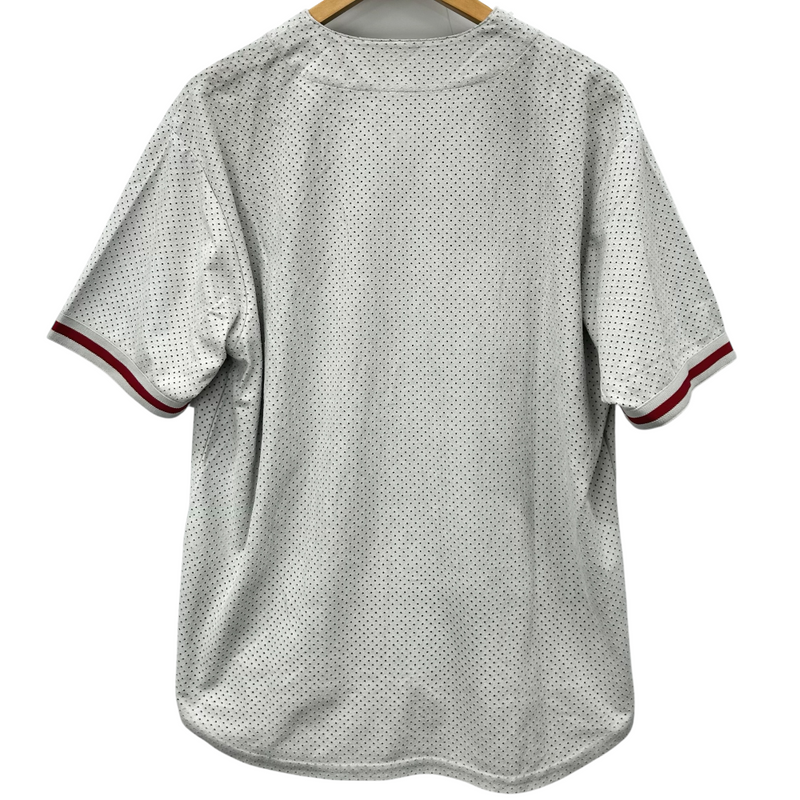 Supreme ウルトラスエード メッシュ ベースボールジャージ サイズS グレー×レッド 24SS シュプリーム 【100060959007】
