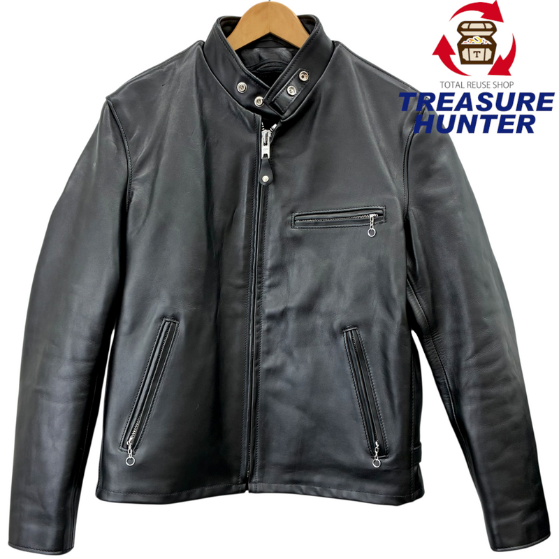 Schott 641RIDERS 牛革 シングルライダースジャケット 7823150021 サイズ42 ブラック ライナー付き アメリカ製 ショット 【100061097007】