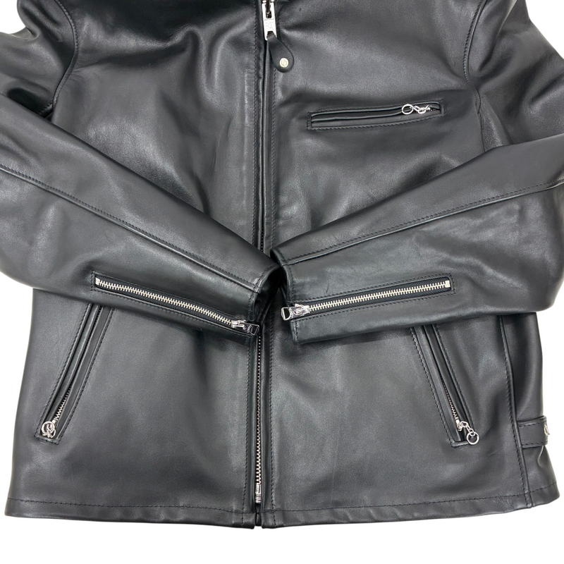 Schott 641RIDERS 牛革 シングルライダースジャケット 7823150021 サイズ42 ブラック ライナー付き アメリカ製 ショット 【100061097007】