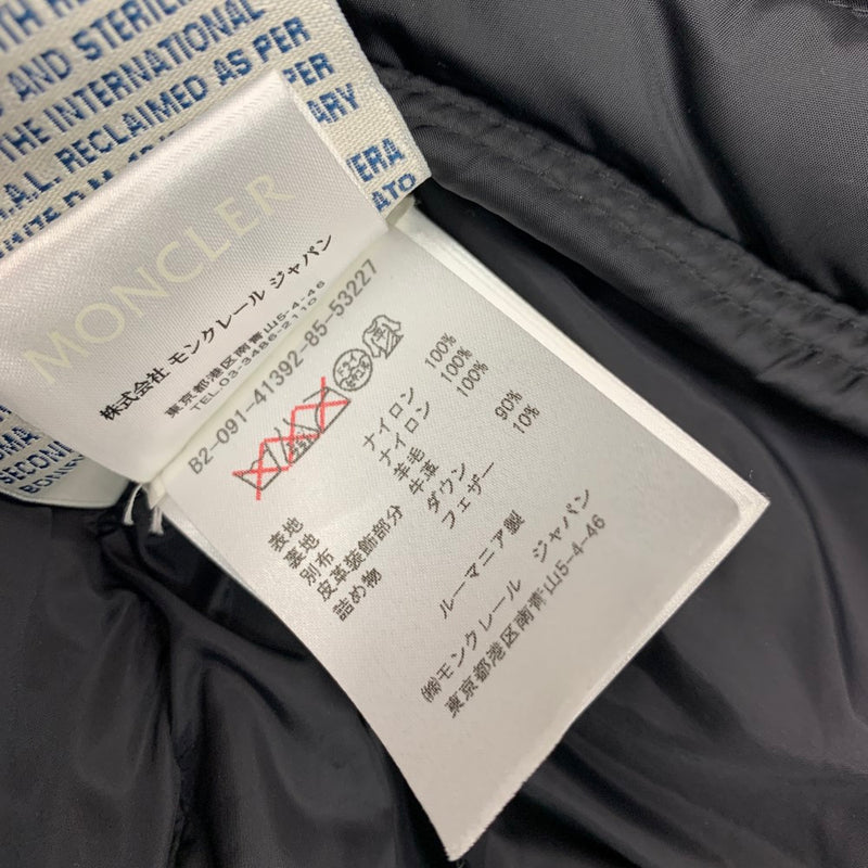 MONCLER(モンクレール) ダウンジャケット サイズ0(S相当) ブラック ダウン90% B2-091-41392-85-53227 RYAN レディース アウター 【100061159008】