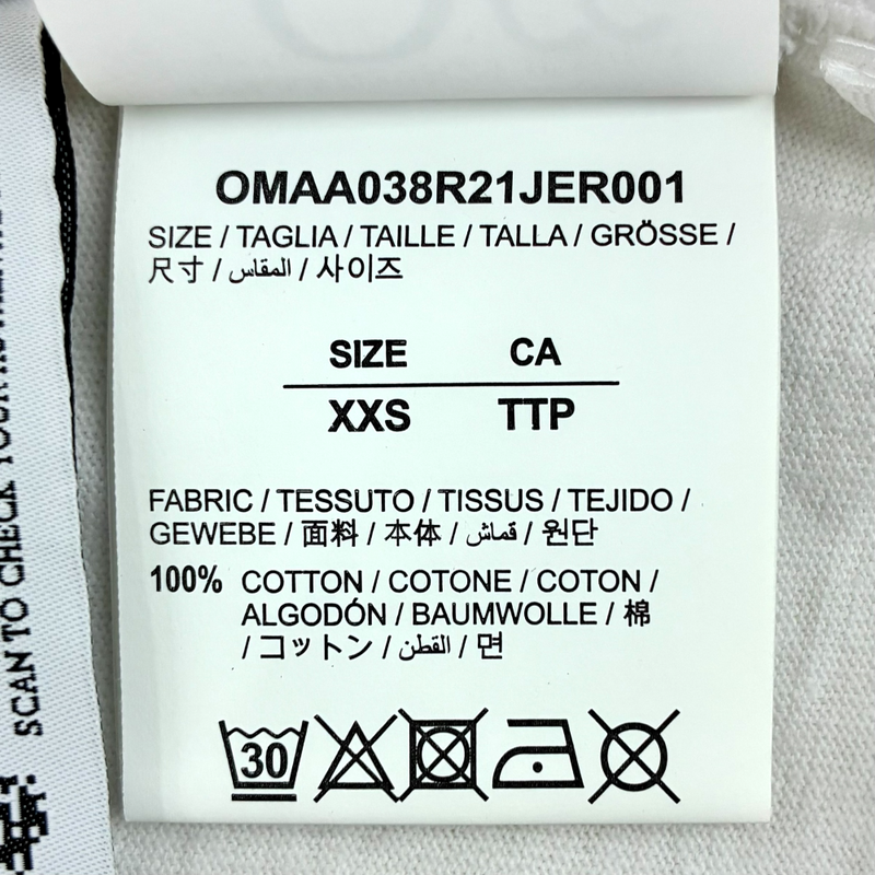 Off-White Mona Lisa(モナリザ) Tシャツ OMAA038R21JER001 サイズXXS ホワイト 21SS オフホワイト 【100061294007】