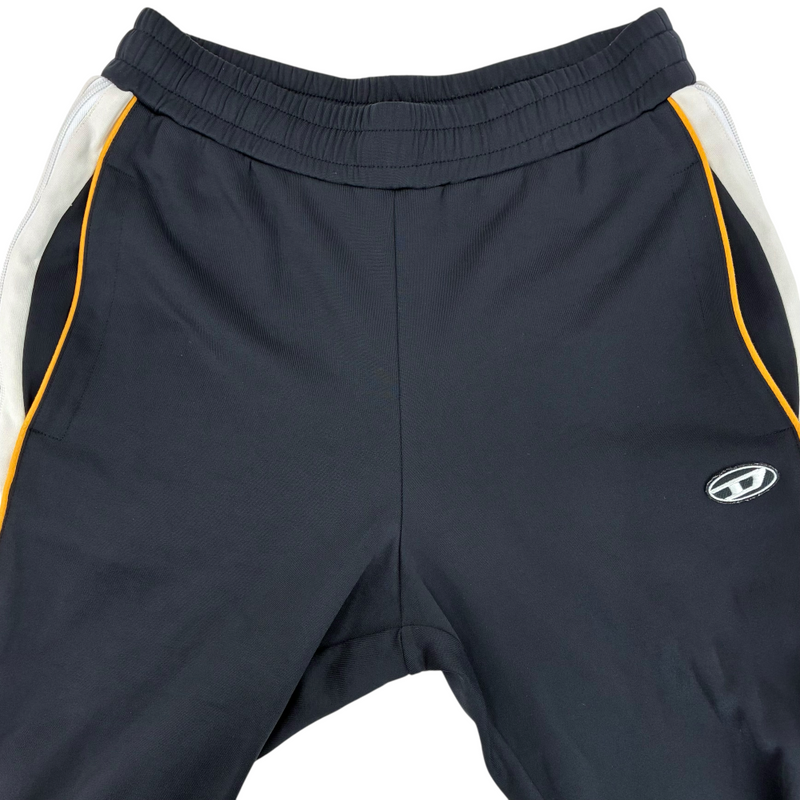 DIESEL サイドジップトラックパンツ P-ZAMPOCK サイズS ブラック×イエロー ディーゼル 【100061335007】