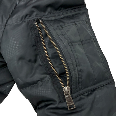 BLACK LABEL CRESTBRIDGE ダウンジャケット 51F21-220-09 サイズM ブラックカモ ブラックレーベル クレストブリッジ 【100061364008】