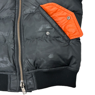 BLACK LABEL CRESTBRIDGE ダウンジャケット 51F21-220-09 サイズM ブラックカモ ブラックレーベル クレストブリッジ 【100061364008】