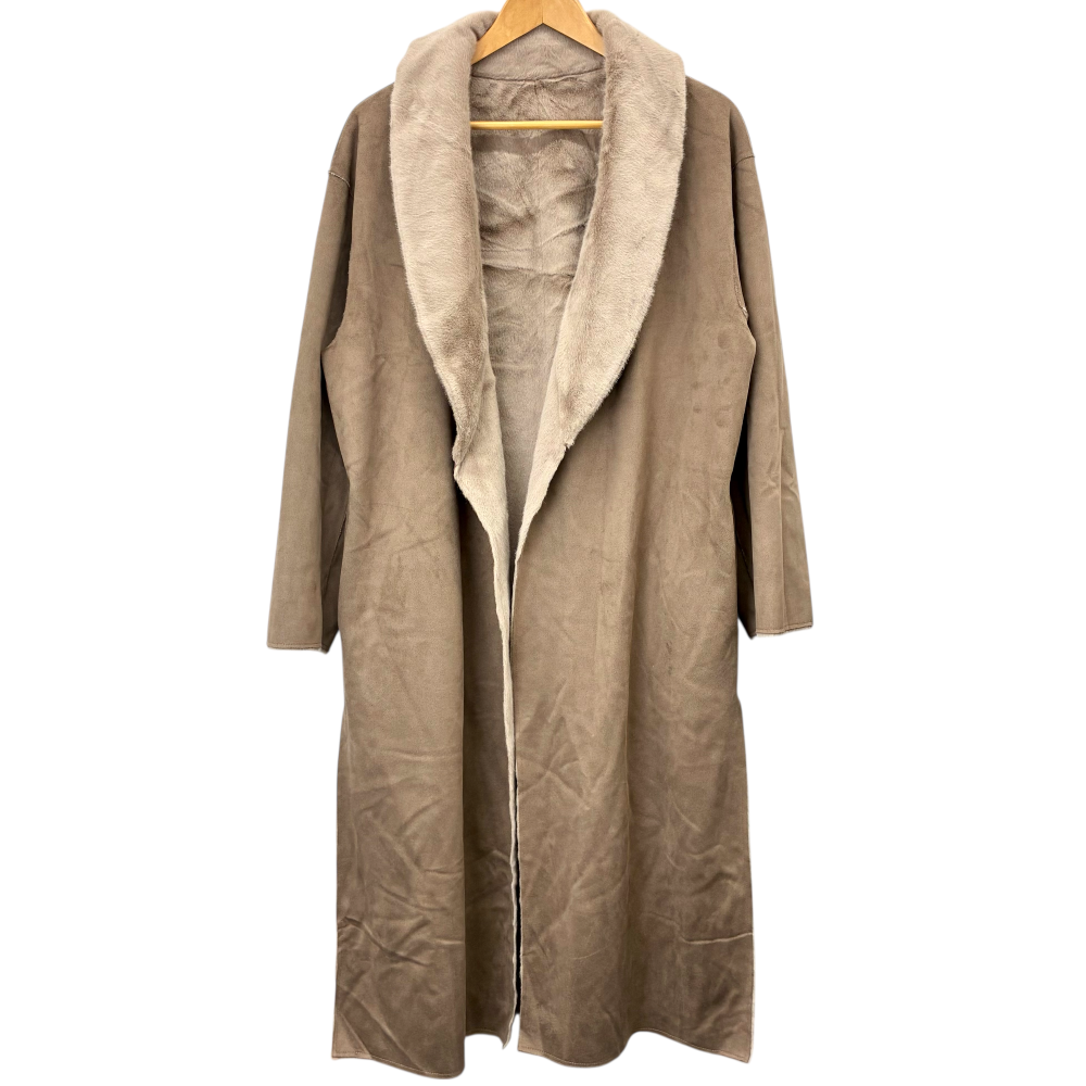 anuans リバーシブルエコファーコート エクリュ リバーシブルファー