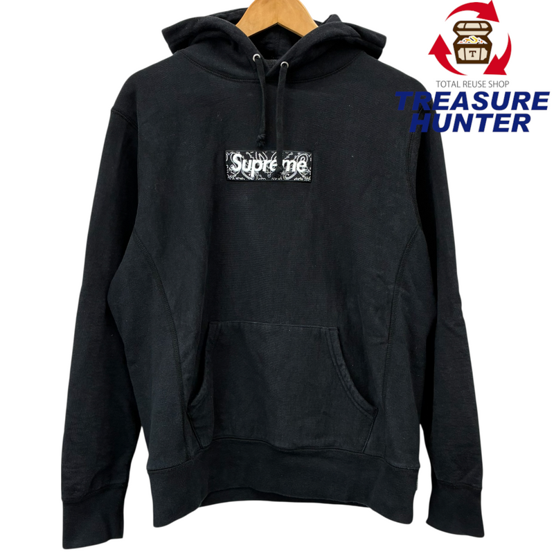 Supreme Bandana Box Logo Hooded Sweatshirt サイズS ブラック 19AW ボックスロゴフーディ  シュプリーム 【100061396007】