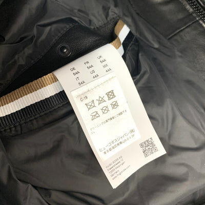 HUGO BOSS(ヒューゴボス) ボンバージャケット サイズ54A (XL相当) ブラック 10244015 シープスキン メンズ 【10061460005】