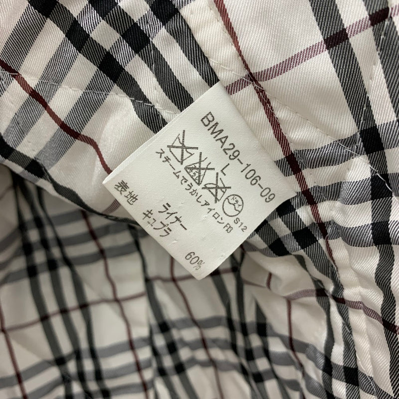 BURBERRY BLACK LABEL(バーバリーブラックレーベル) ステンカラーコート Lサイズ ブラック BMA29-106-09 メンズ 【100061546005】