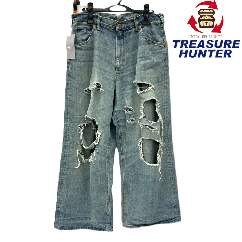 Lee(リー)ビームス別注 クラッシュデニムパンツ LB0545 サイズ32 BLUE ダメージ加工 メンズ 【100061610005】