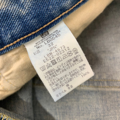 Lee(リー)ビームス別注 クラッシュデニムパンツ LB0545 サイズ32 BLUE ダメージ加工 メンズ 【100061610005】