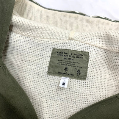 A BATHING APE(ア ベイシング エイプ) シャーク柄ジャケット サイズＭ カーキ 綿100％ 001ZP9601017 メンズ アウター 【100062032003】