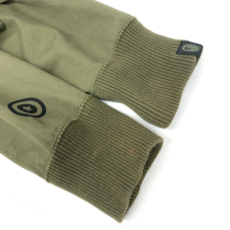A BATHING APE(ア ベイシング エイプ) シャーク柄ジャケット サイズＭ カーキ 綿100％ 001ZP9601017 メンズ アウター 【100062032003】