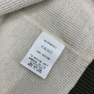 A BATHING APE(ア ベイシング エイプ) シャーク柄ジャケット サイズＭ カーキ 綿100％ 001ZP9601017 メンズ アウター 【100062032003】