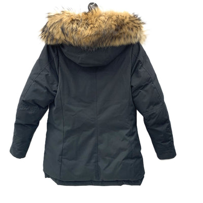 PYRENEX(ピレネックス)　ボルドー　ラクーンファー付きダウンコート　サイズJP40（M～L）ブラック レディース 【100062250005】