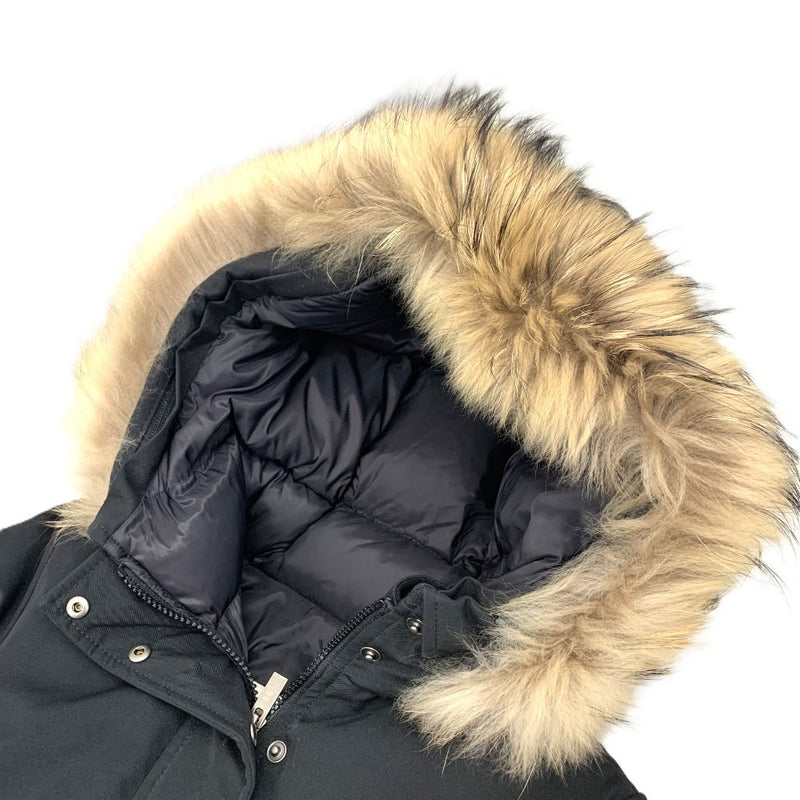 PYRENEX(ピレネックス)　ボルドー　ラクーンファー付きダウンコート　サイズJP40（M～L）ブラック レディース 【100062250005】