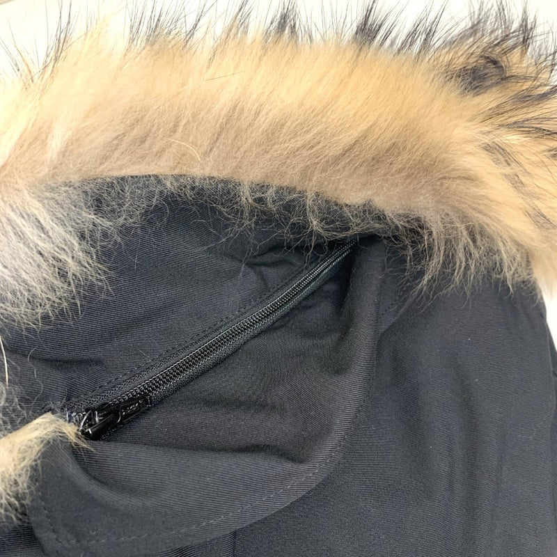 PYRENEX(ピレネックス)　ボルドー　ラクーンファー付きダウンコート　サイズJP40（M～L）ブラック レディース 【100062250005】