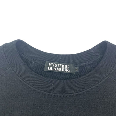 HYSTERIC GLAMOUR(ヒステリックグラマー) COMIC WOMAN pt スウェット サイズL ブラック メンズ トップス 【100062327003】