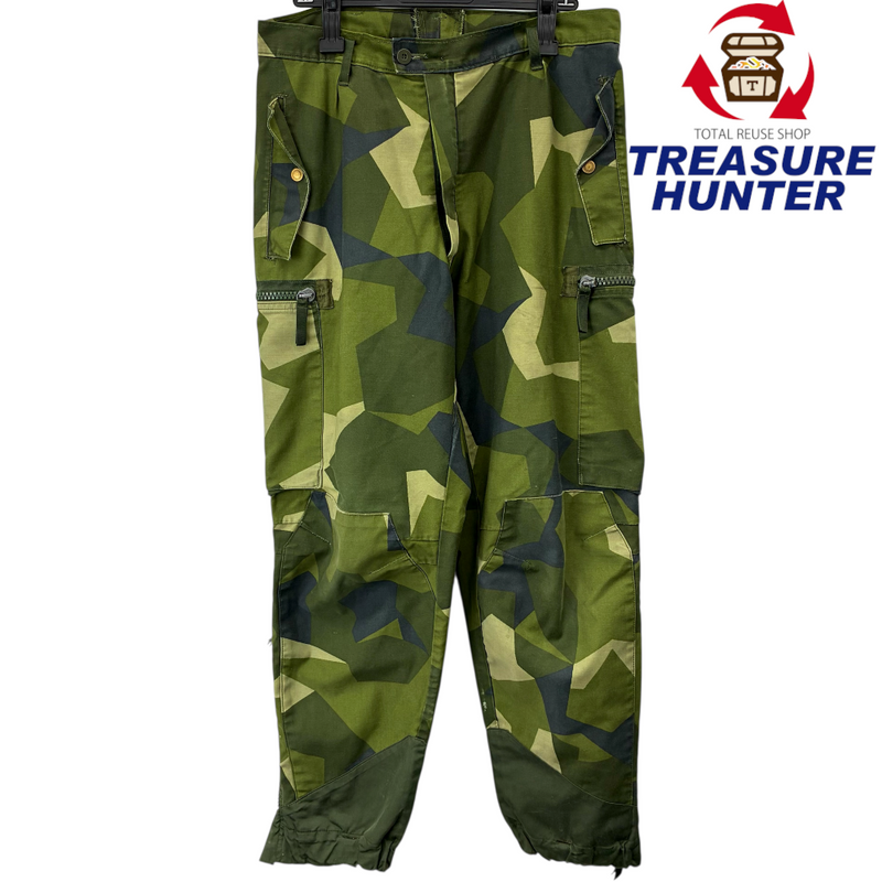 スウェーデン軍 カーゴパンツ サイズ82cm(約Mサイズ相当) 90s スカンジナビアカモ ミリタリー 【100062401008】