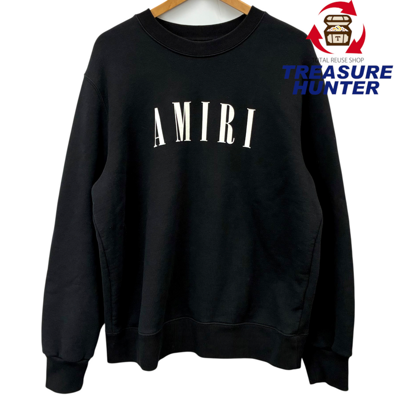 AMIRI センターロゴ スウェット SR1PXMJL006SAMSTH サイズM ブラック アミリ 【100062434008】