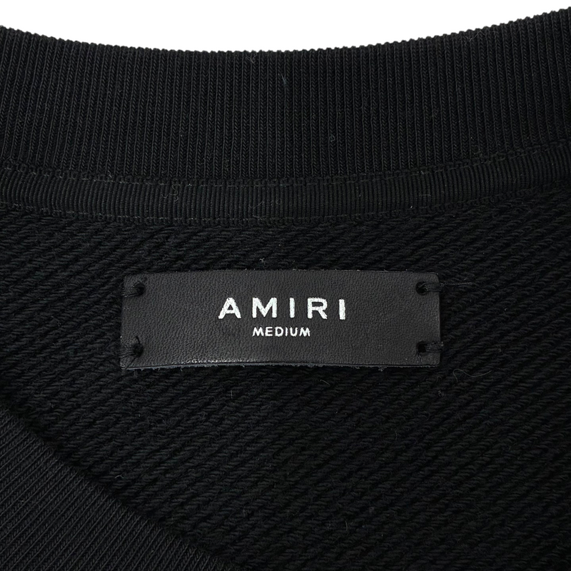 AMIRI センターロゴ スウェット SR1PXMJL006SAMSTH サイズM ブラック アミリ 【100062434008】