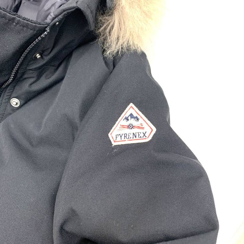 PYRENEX(ピレネックス)　ボルドー　ラクーンファー付きダウンコート　サイズJP38（M）ブラック レディース 【100062475005】