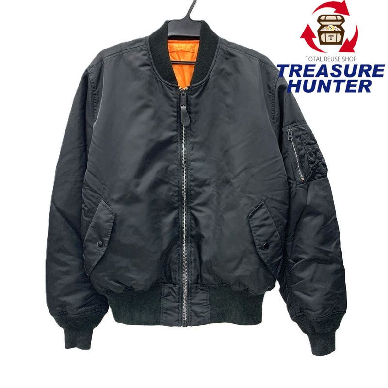 ALPHA INDUSTRIES（アルファ　インダストリーズ） フライトジャケット　サイズL　ブラック/オレンジ　2000-401　MA-1 メンズ 【100062563005】