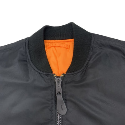 ALPHA INDUSTRIES（アルファ　インダストリーズ） フライトジャケット　サイズL　ブラック/オレンジ　2000-401　MA-1 メンズ 【100062563005】