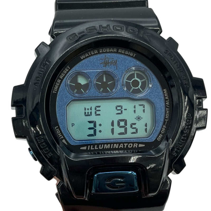 未使用品 G-SHOCK×STUSSY 腕時計 クォーツ STUSSY設立30周年記念コラボ DW-6900ST 20気圧防水 ケース付き 【101044109002】