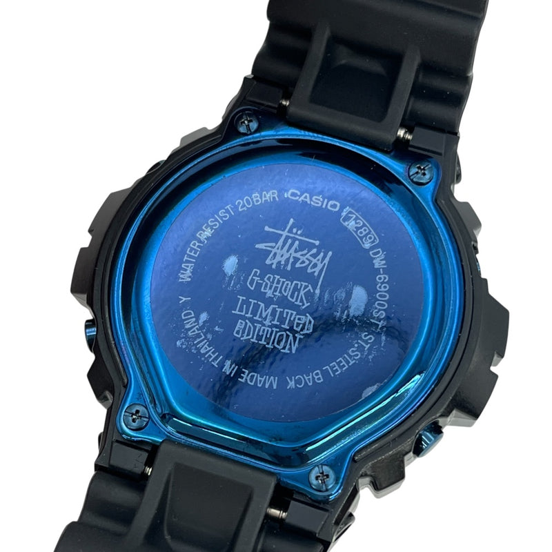 未使用品 G-SHOCK×STUSSY 腕時計 クォーツ STUSSY設立30周年記念コラボ DW-6900ST 20気圧防水 ケース付き 【101044109002】
